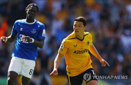 시즌 4호골 넣은 황희찬. [로이터=연합뉴스]